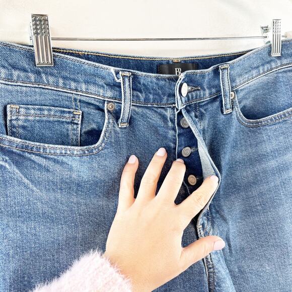 Banana Republic High Rise Button Fly Straight Leg Jeans Blue 30 Petite - Picture 7 of 12